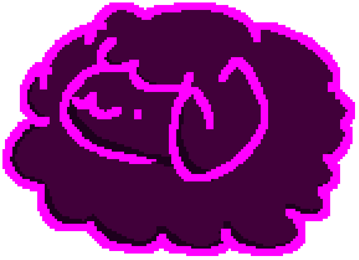 a doodle of a smiling fluffy sheep